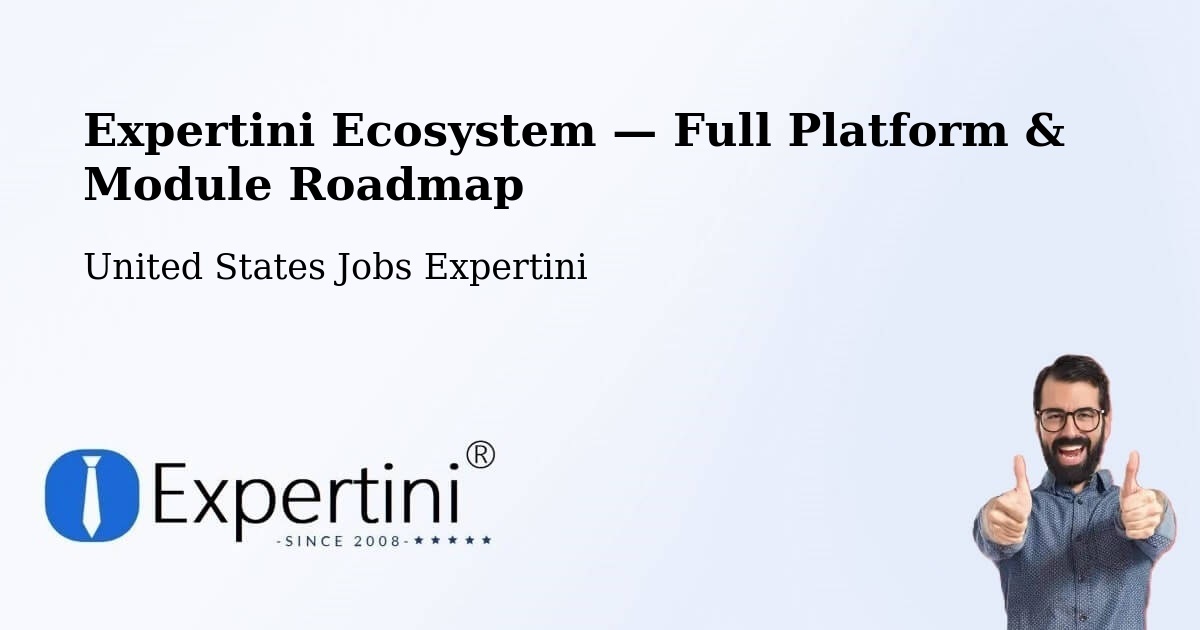 Expertini Ecosystem — Full Platform & Module Roadmap – De Pere